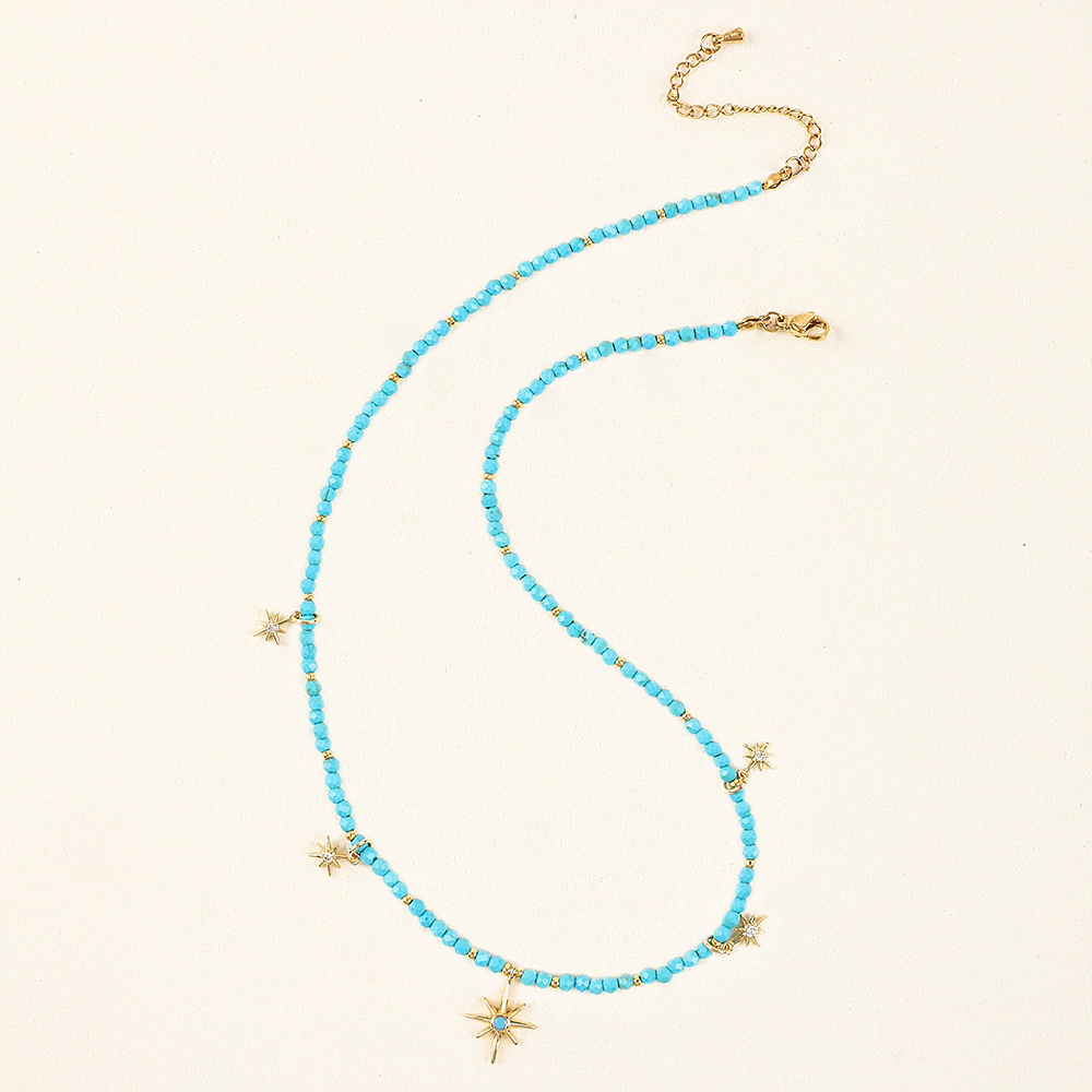 20g Weight Necklace Classification 1 Piece Quantity Travel Occasion Alloy, Agate Material Heart Shape Pattern Women's Gender Beaded Design Ethnic Style, Bohemian Style Ethnic Style Bohemian Heart Shape Alloy Agate Necklace In Bulk 40