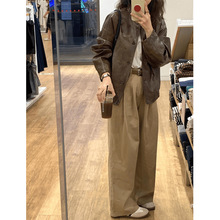 黑色皮衣外套女2025年新款高级感短款夹克今年流行小个子美式复古