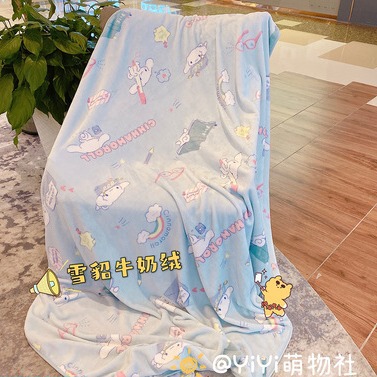 Cartoon Coral Fleece Blanket Warm Blanket Office Nap Blanket Air Conditioning Blanket Student Single Thick Cover Blanket Sheet