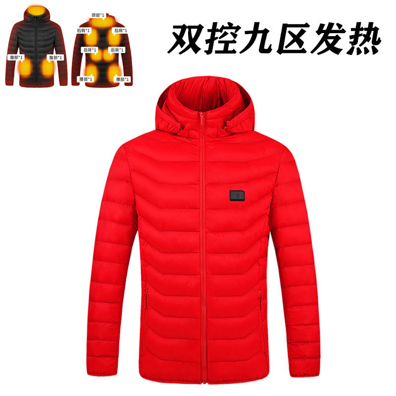 Ropa de calefacción inteligente de invierno transfronteriza temperatura constante de la pareja USB calefacción eléctrica temperatura constante ropa de algodón acolchado ropa de calefacción fábrica al por mayor