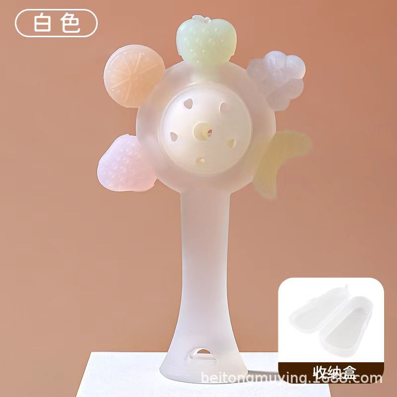 Diente de goma para bebés dientes fijos palito de molienda juguetes de campana palma de silicona mordida puede hervir la mano