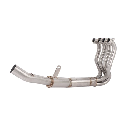 Suitable for modification of the Motorcycle exhaust pipe - zhangxue-500rr-front-section-brushed-stainless-steel-original-factory-diameter