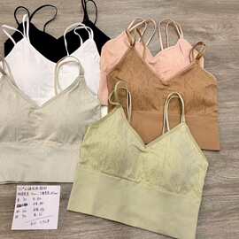 新款女士裹胸内衣无钢圈美背一体式背心防走光吊带抹胸工厂直销