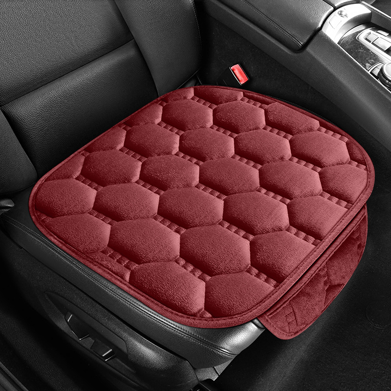 Universal – Winter Plush Car Seat Seat cushion, seat cover - red-square-cushion