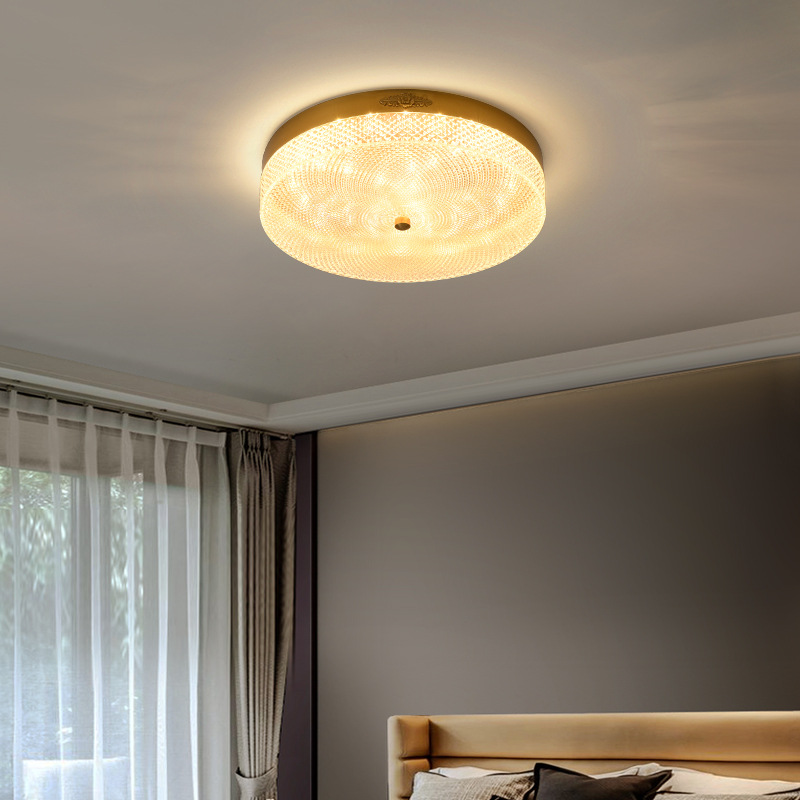 Luz de dormitorio simple moderna lujosa nueva luz de estilo chino dormitorio principal lámpara de techo LED lámpara de cobre 118L