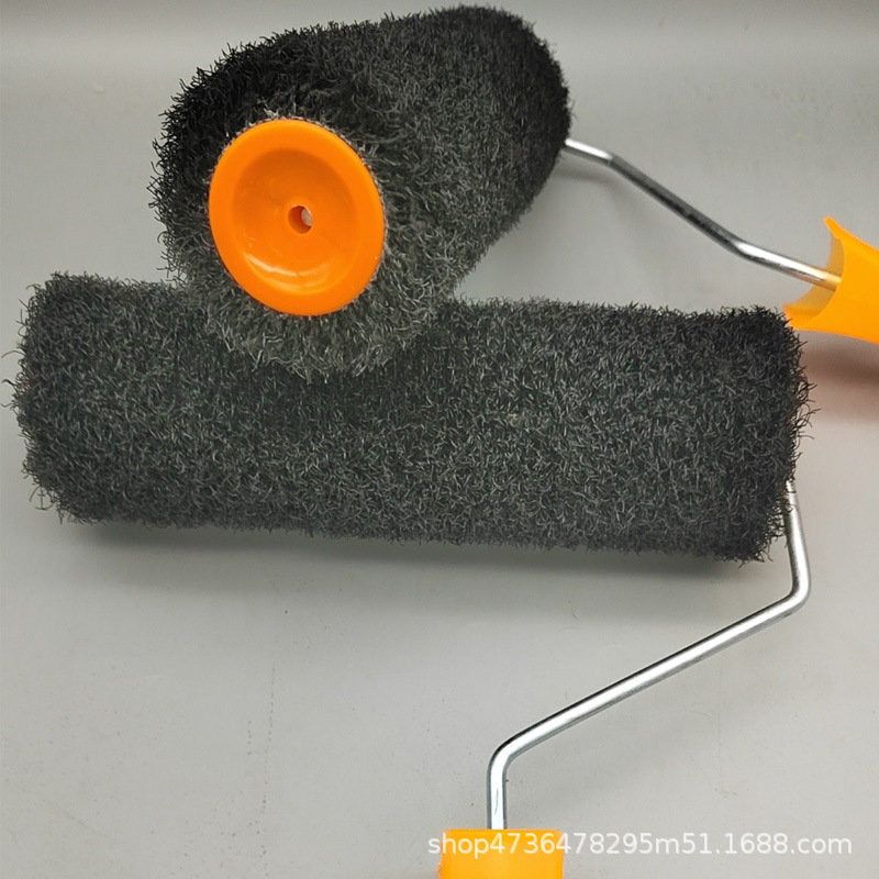 Cepillo de rodillo de masilla negra rodillo de alambre de nailon de alta elasticidad esponja textura herramienta de alimentación de masilla cepillo de rodillo