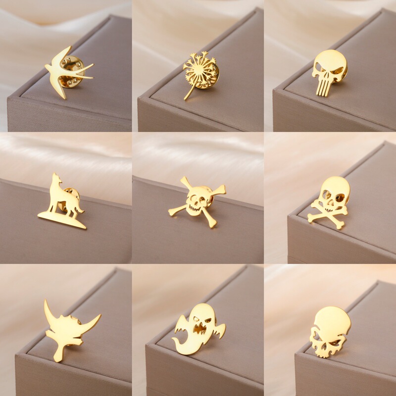 Fashion Swallow Brooch Men Women 304 Stainless Steel Animal Shirt Suit Badge Pin Accessories Gift Wholesale