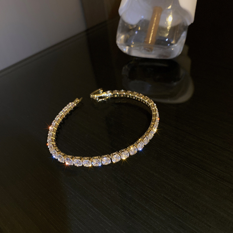 Oro real electrochapado circón Rosa fritillary flor pulsera elegante todo-fósforo pulsera luz lujo de alta calidad pulsera para las mujeres al por mayor