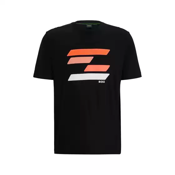 Men's Loose-Fit Casual T-Shirt, Hug Print Short Sleeve
