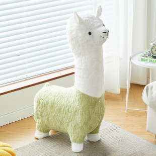 Internet Celebrity Alpaca Seat Animal Stool Shoe Changing Stool Kidsren's Sofa Leisure Chair Creative Cartoon Animal Living Room Ornaments