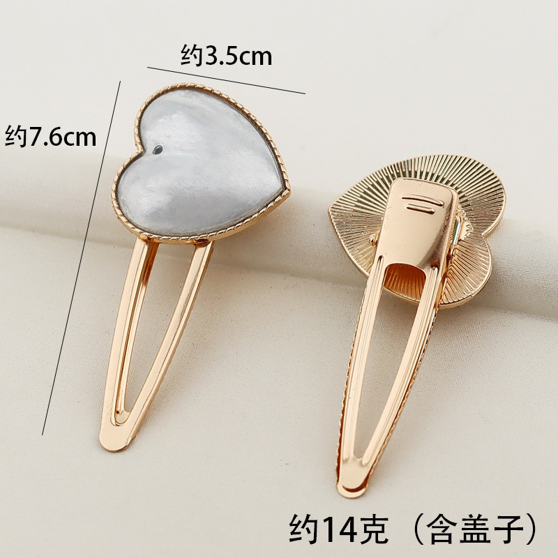 宋锦发夹手工DIY底托KC金哑金 鸭嘴夹子含盖子非成品蓝染刺绣配件|undefined