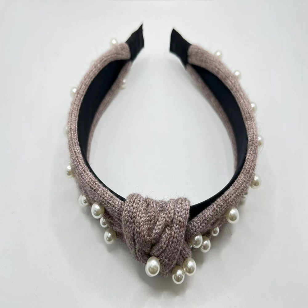毛线珍珠发箍 (4)