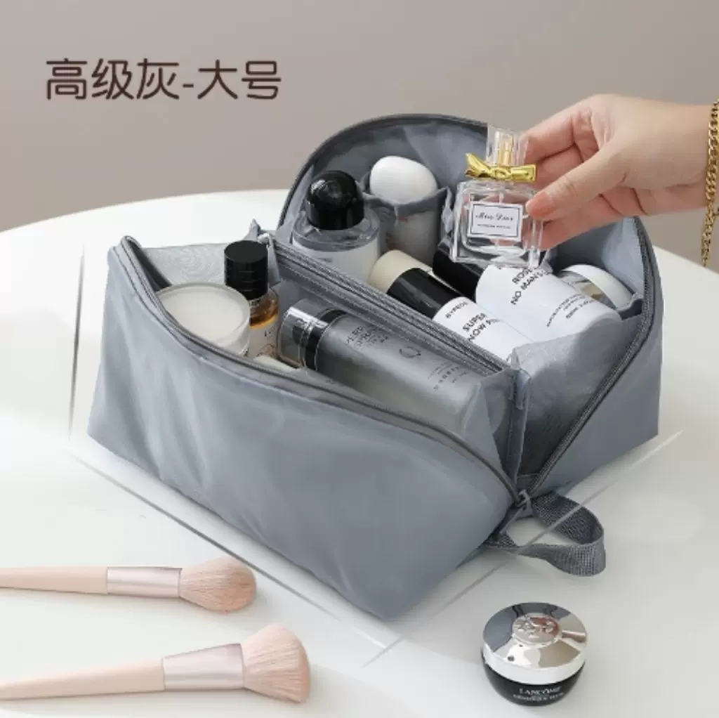 化妆包女2025新款ins高级感女简约旅行出差收纳便携大容量洗漱袋
