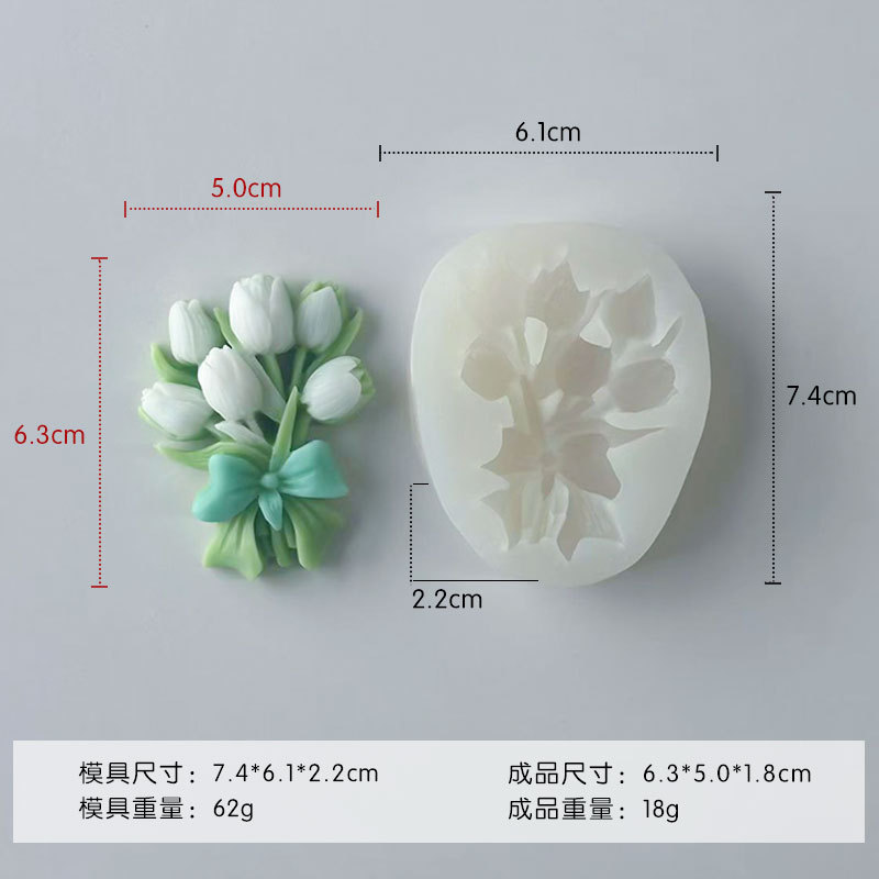 Multi-estilo de molde de silicona flor DIY fondant de chocolate Rosa flor epoxi aromaterapia yeso vela molde