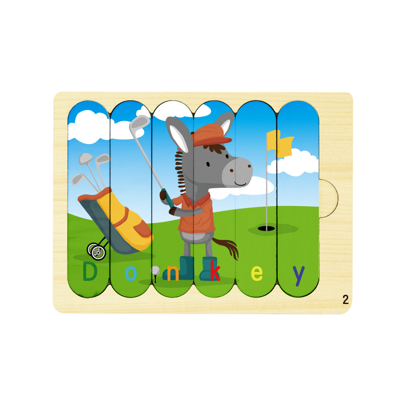 Bloques transfronterizos rompecabezas de barras niños pequeños educación temprana puzzle helado dibujos animados juguetes de puzzle al por mayor