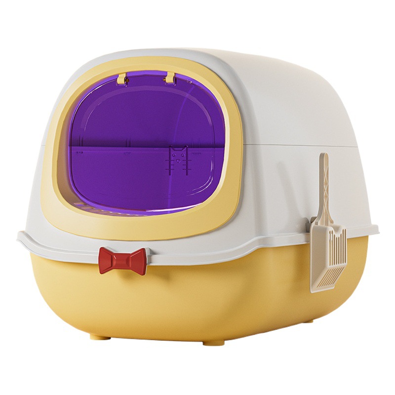 Inodoro para gatos lámpara ultravioleta extra grande mariposa caja de arena para gatos completamente cerrada pala de arena extra grande gratis venta directa de fábrica