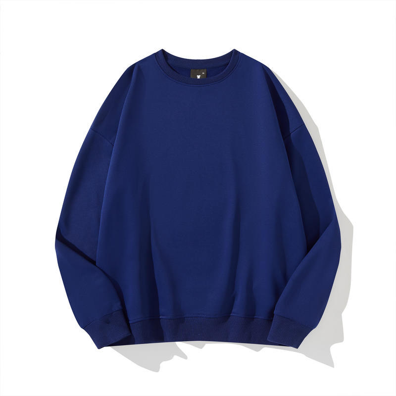 Comercio exterior transfronterizo del Amazonas TEMU color sólido cuello redondo 260g suéter hombres y mujeres fuera del hombro camisa de manga larga de primavera y otoño