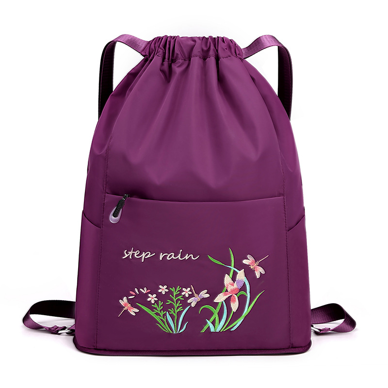 Mochila de estilo chino nueva con bordado para mujer, bolso con cordón, mochila pequeña y portátil con fragancia, mochila multifuncional al por mayor