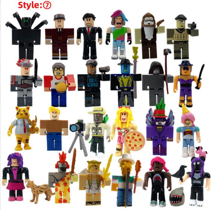 국경 간 게임 주변 인형 수집 판 24 가상 세계 빌딩 블록 인형 조립 장난감