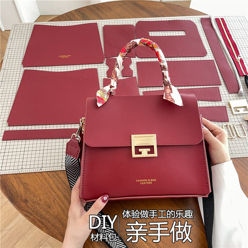 DIY Handwoven Wedding Bag, High-End Design, Large Capacity, New Arrival Bridesmaid Bag – Elegant Red Handheld Tote for the Bride