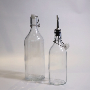 ✅ Barware Cocktail Juice Bottle, Sugar and Oil Bottle, Sealed Bottle, Bar Wine Bottle, Glass Bottle with Dispenser Cap