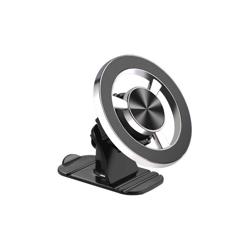 Qìchē – Magsafe car phone Car phone holder - silver-2-spare-adhesives-2-magnetic-rings