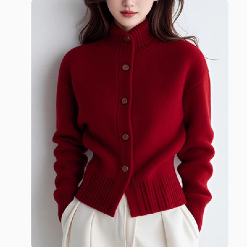Fashionable red colored long-sleeve