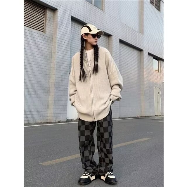 ChicShe ChicShe Style Lazy Couple Knitted Cardigan Sweater For Men Women, Autumn Winter European And American Niche Loose Top Coat Trend_voghion.com