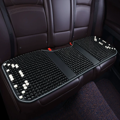 Universal Ventilated Truck Cool Mat, Seat cushion, seat cover - ruyi-style-wooden-bead-rear-bench-cushion-mysterious-black