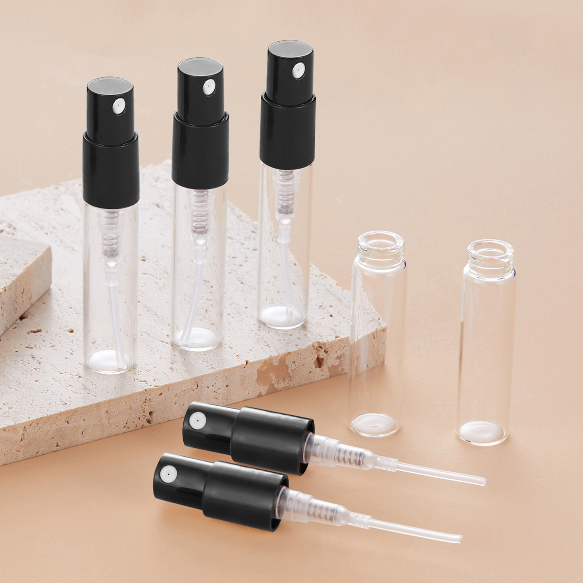 2ml3ml5ml玻璃小样香水瓶塑料11卡口螺口喷头香水空瓶分装喷雾瓶