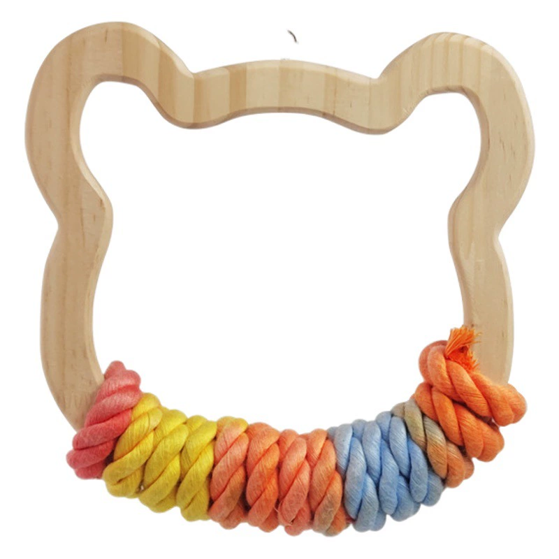 Попугай из цельного дерева хлопчатобумажная веревка качели игрушка шлифовальный коготь Xuanfeng из кожи тигра стержневые кольца играть товары для птиц оптовая продажа с фабрики