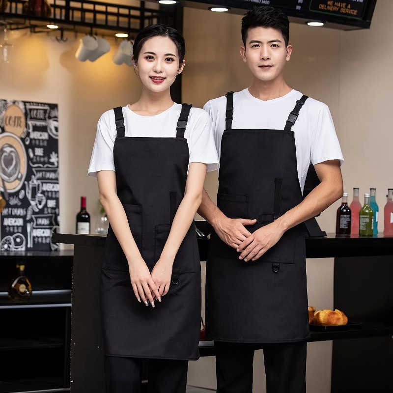 Nuevo impermeable resistente al desgaste lona delantal Hotel cocina café restaurante tienda de mascotas camarero ropa de trabajo femenina