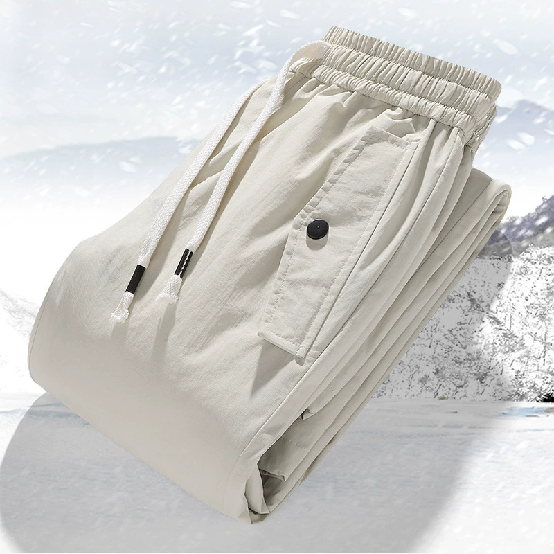 Трансграничные прямые пуховые штаны для мужчин могут быть утолщены и согреты