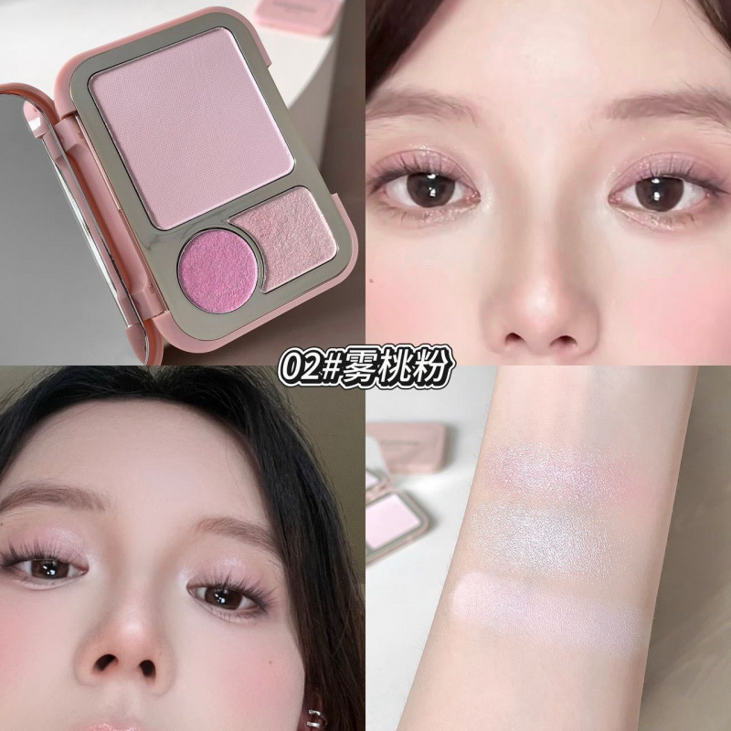 Xirui kakashow rejuvenecimiento de la cara, blush de tres usos, blush de ojos, brillo mate, blush multipropósito, cosméticos transfronterizos