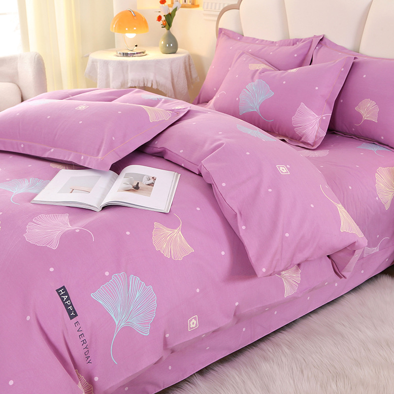 Algodón grueso molido cuatro piezas de sábanas cubiertas de ropa de cama de grado madre y bebé cuatro temporadas de tres piezas de algodón