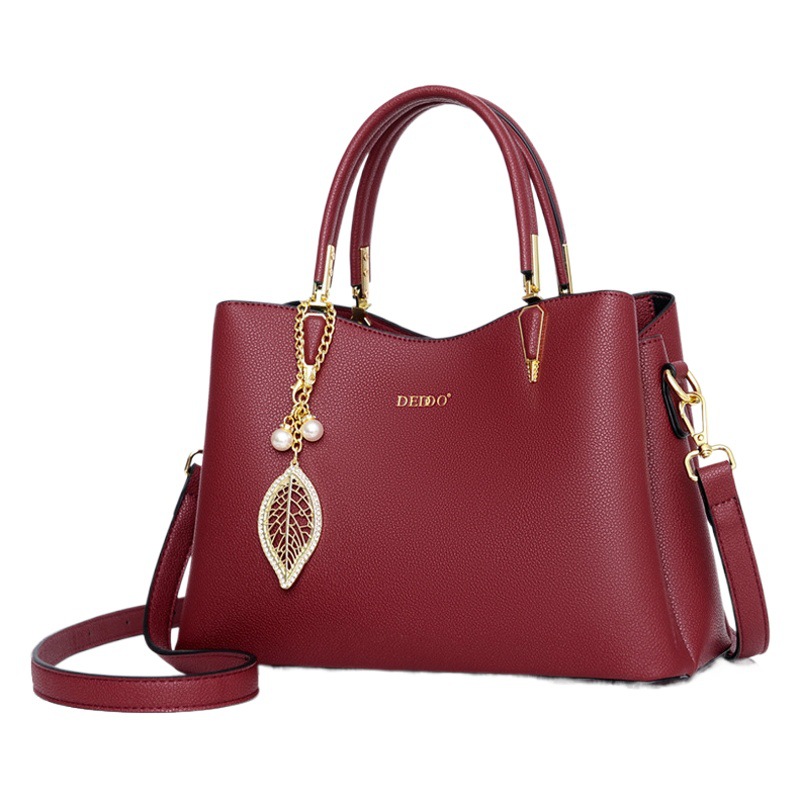 Bolso de Mano Modelo 2025 para Mamá, Bolso Rojo para Boda, Gran Capacidad, de Alta Gama, para Mujeres de Mediana Edad, Bolso Cruzado para Suegra