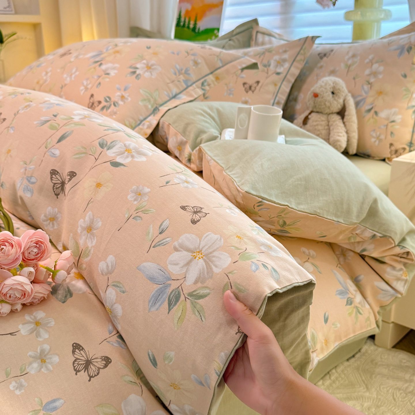 2025 otoño y invierno nuevo algodón grueso molienda tres piezas de sábanas de algodón cubierta de cama de invierno de alta calidad con ropa de cama