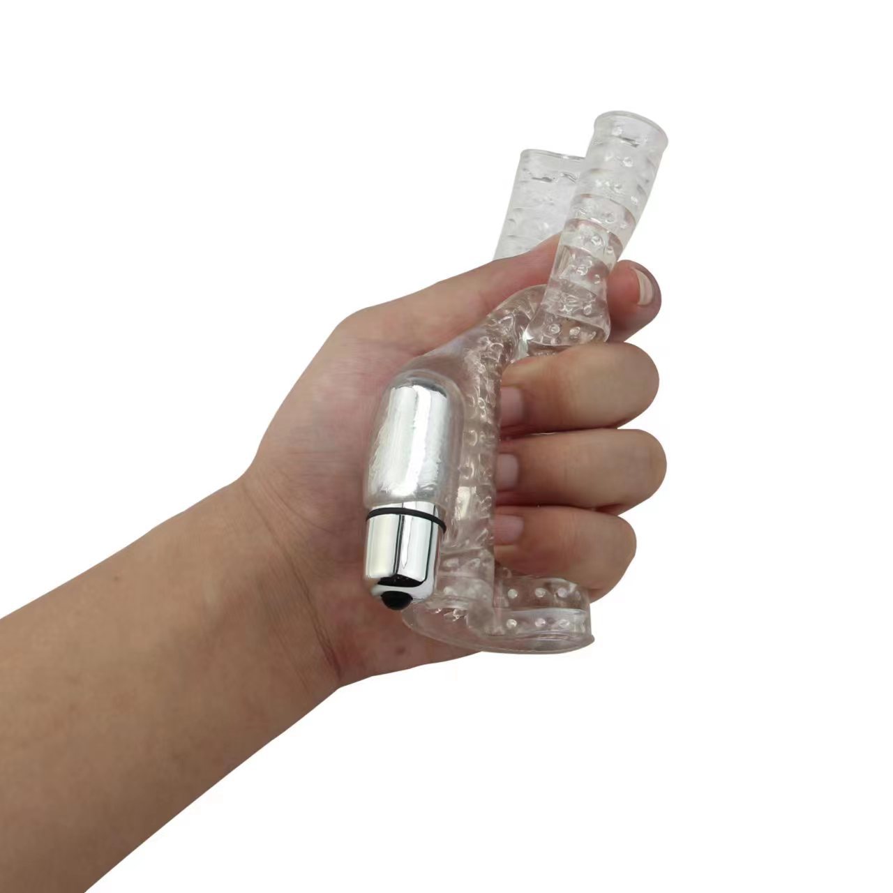 Men’s Dual-Channel Vibrating Masturbator Trainer, TPE Textured Cup for Stamina Practice — detail image 5