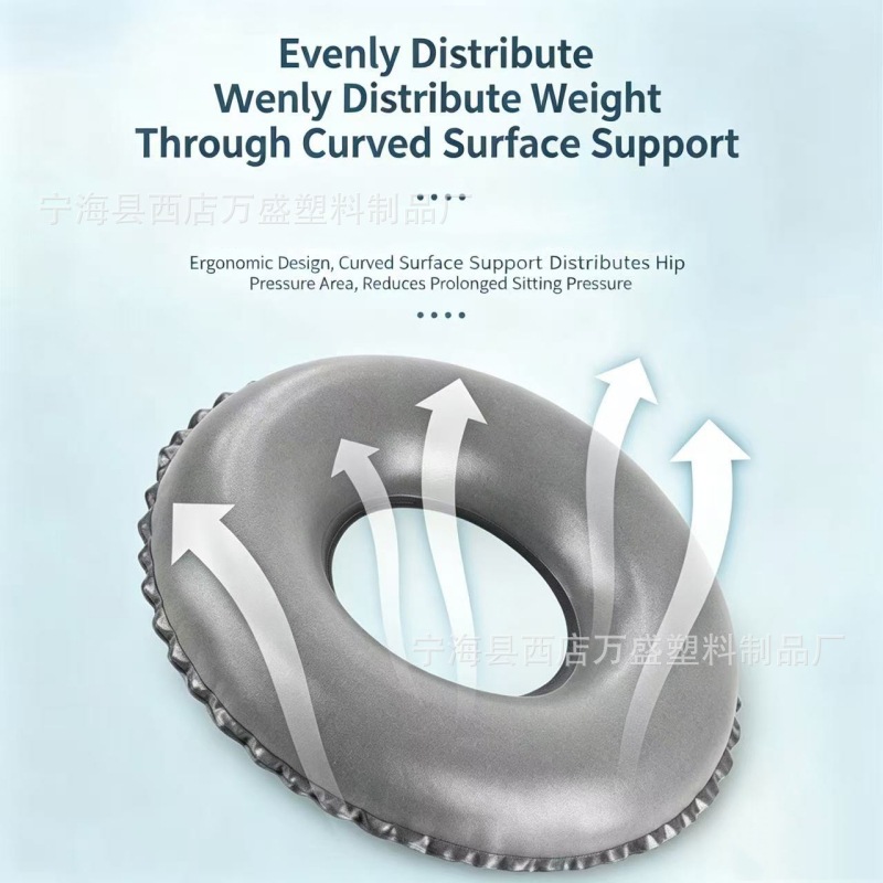 Thickened Pvc Inflatable Cushion, Pressure-Relieving Seat Cushion, Care Cushion for the Elderly and Pregnant Women, Hemorrhoid Mattress, Suspended Support Cushion, Backrest