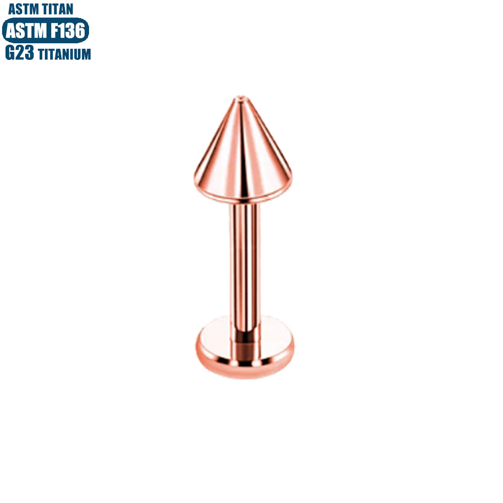 G23 Titanium Pointed Lip Nail Earring Internally Threaded Small Ear Nail Piercing Cartilage Ring Ear Bone Nail Lip Ring detail image 12