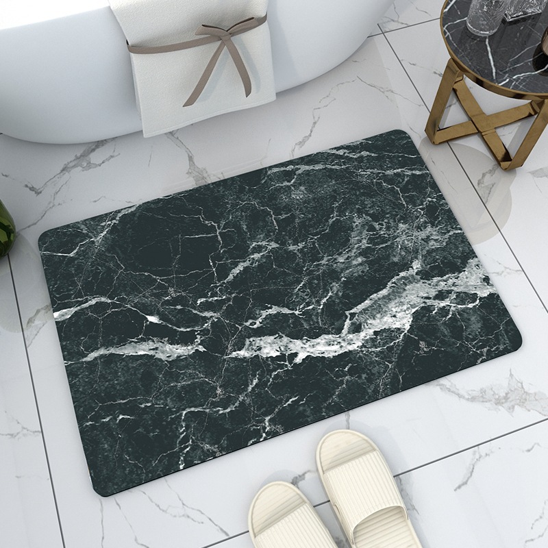 Alfombra de piso absorbente de baño de mármol antideslizante de secado rápido alfombra de piso alfombra de baño