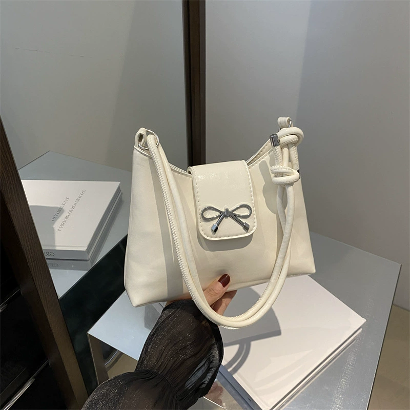Плечевая сумка One-Shoulder, корейский стиль, маленький бант, компактная сумка под руку