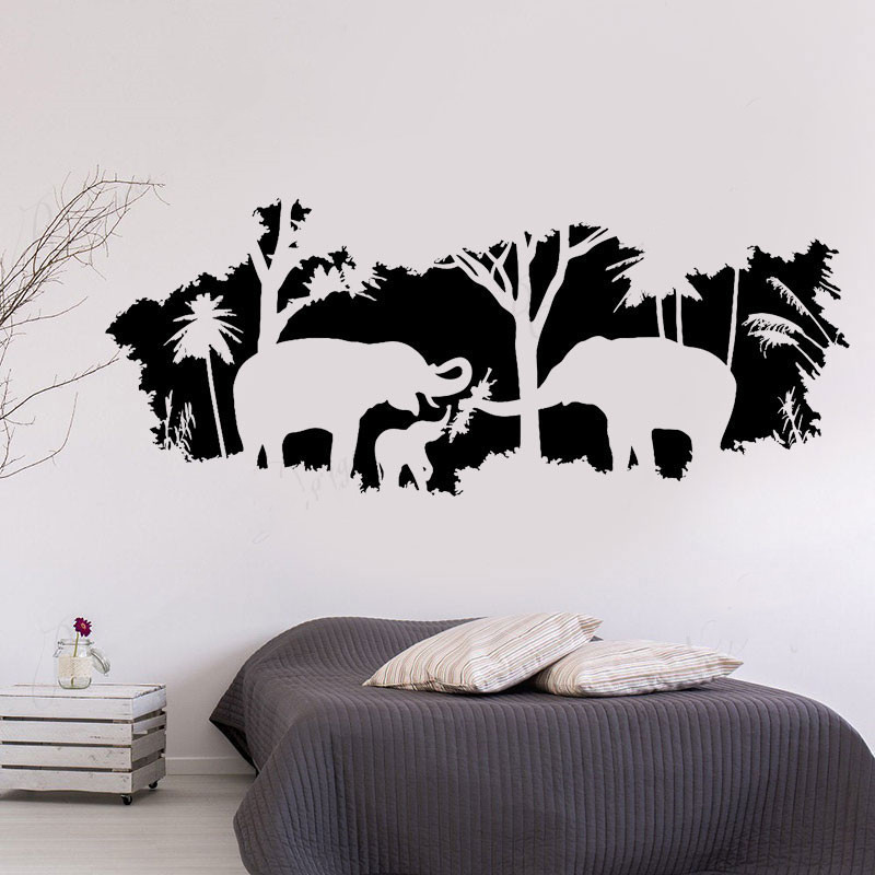 非洲森林大象一家三口精雕贴wall decor跨境亚马逊速卖通DW13108
