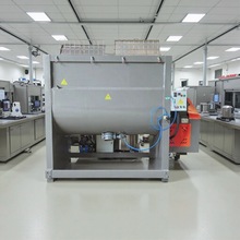 源头厂家 粉体油粉混合机 2吨化工粉拌料机 双螺带犁刀饲料搅拌机