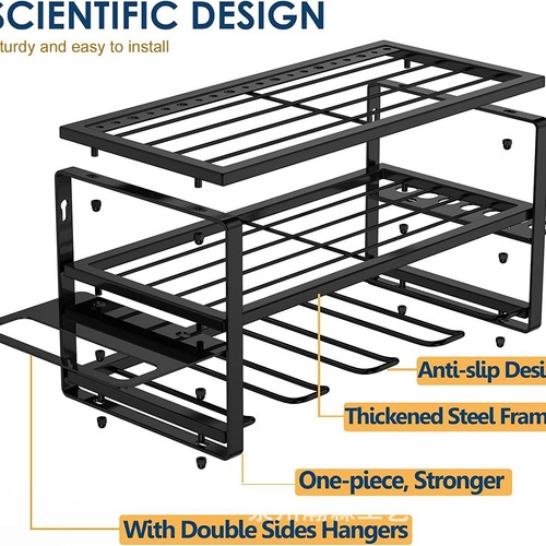 Amazon Exclusive 4-7 Slot Foldable Electric Tool Storage Rack Wall-Mounted Garage Drill Stand Screwdriver Holder