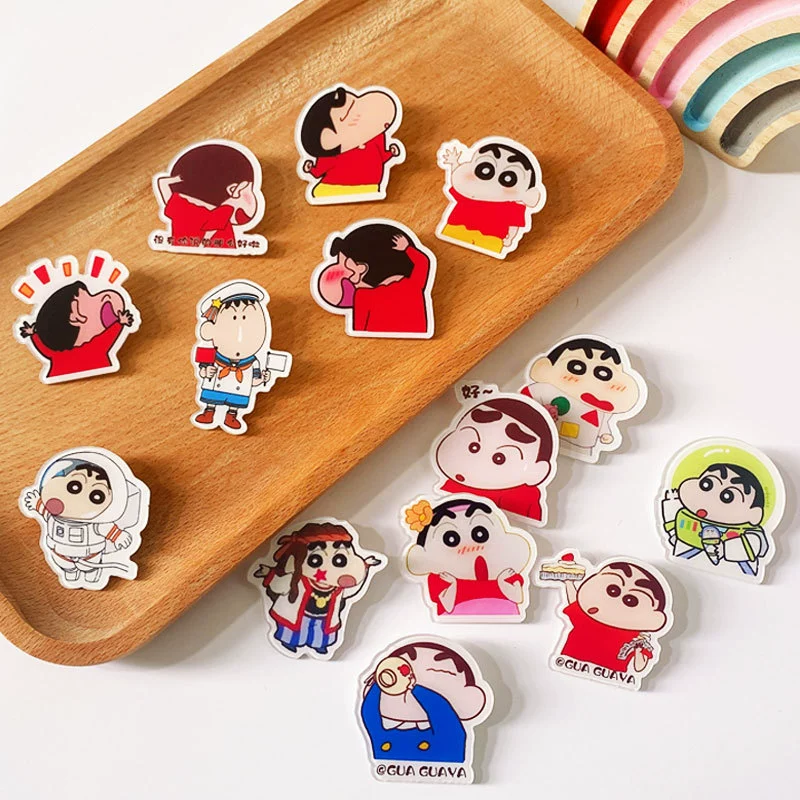 Акриловая брошь «Креяон Шин-чан», персонализированный значок, оптовая продажа, нашивка для одежды, аксессуар для сумок, мультяшный значок