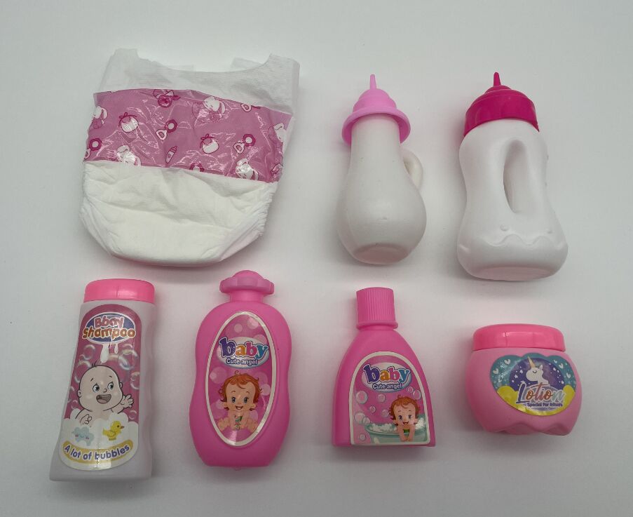 Muñeca Accesorios para muñecas Joyas para niñas Baño de bebé Juguetes para jugar a la casa Carrito de compras