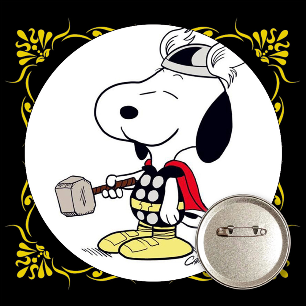 Snoopy bar transfronterizo insignia broche de estaño metal medallas conmemorativas anime periferia al por mayor
