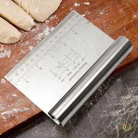 ✅厂家现货带刻度403不锈钢面粉切 厨房烘培面食面团切割器面条切