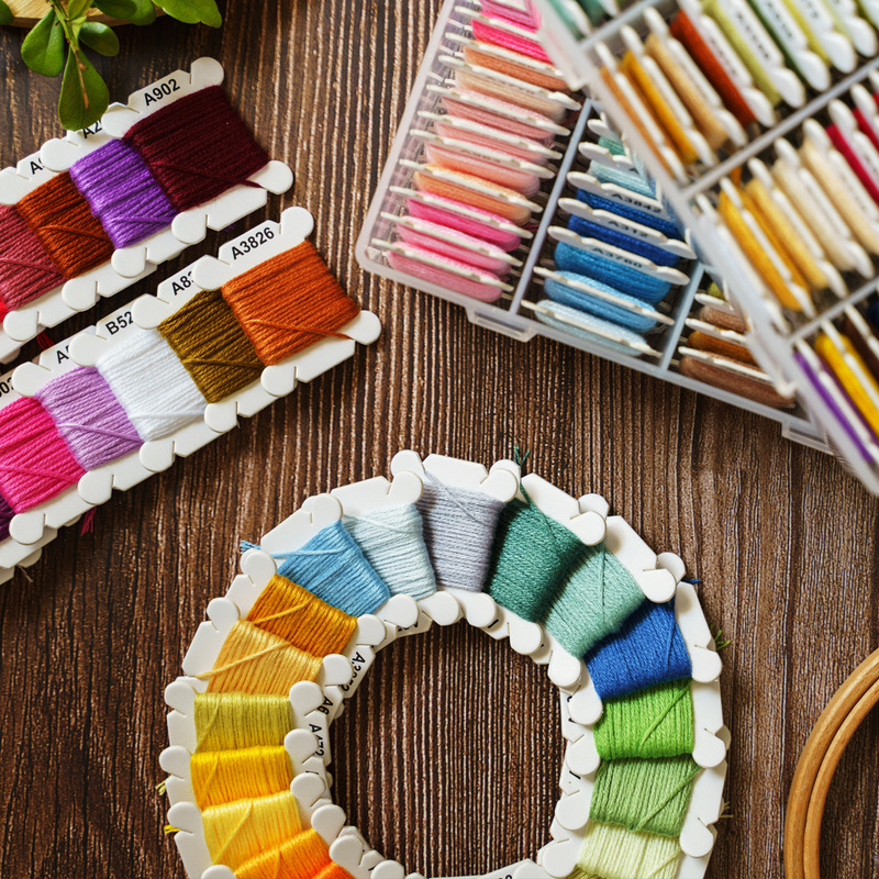 手作業刺繍diy刺繍糸十字刺繍編み刺繍糸4メートル8メートル源工場手作業補助材料|undefined